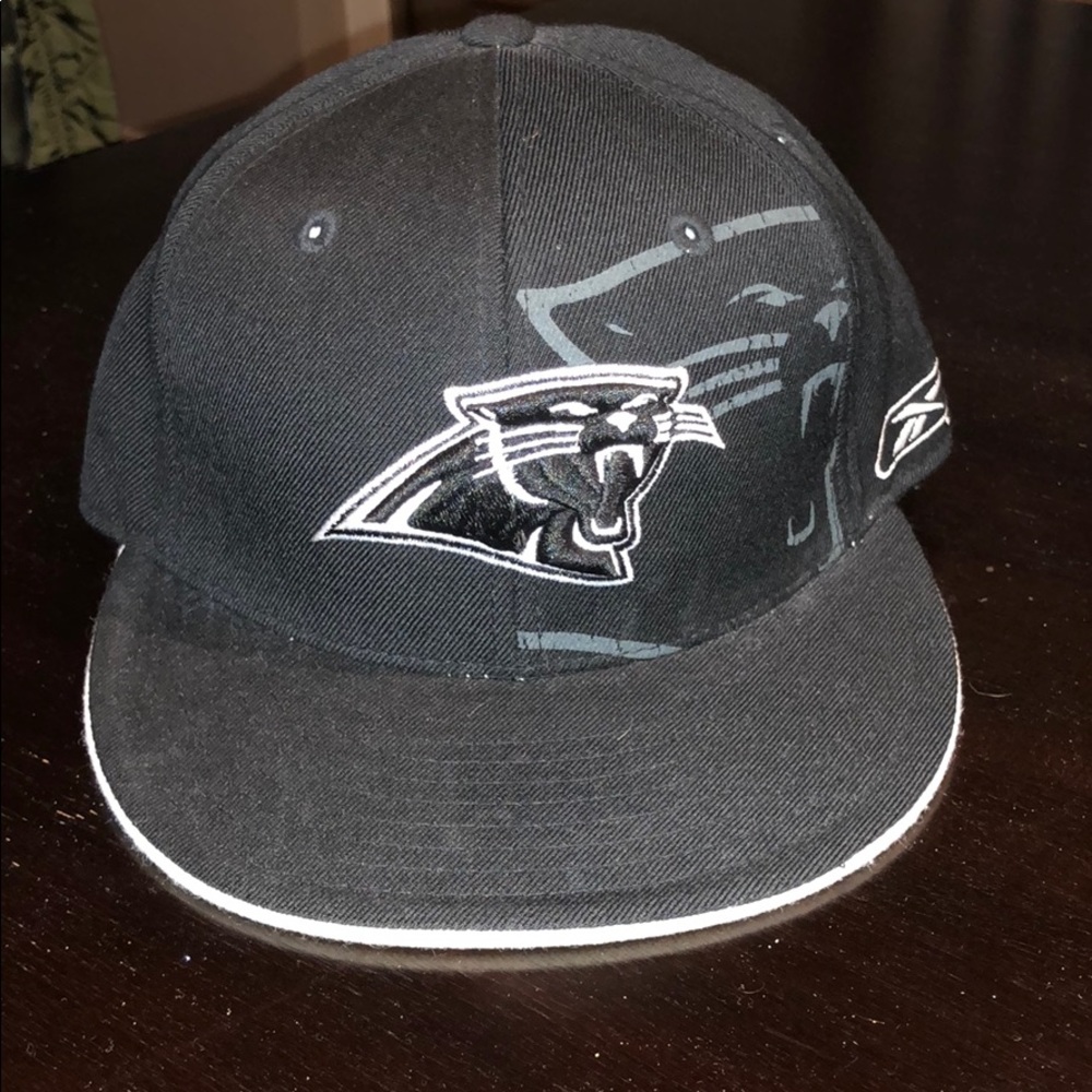 Reebok Carolina Panthers Fitted Hat Size 7 1/8